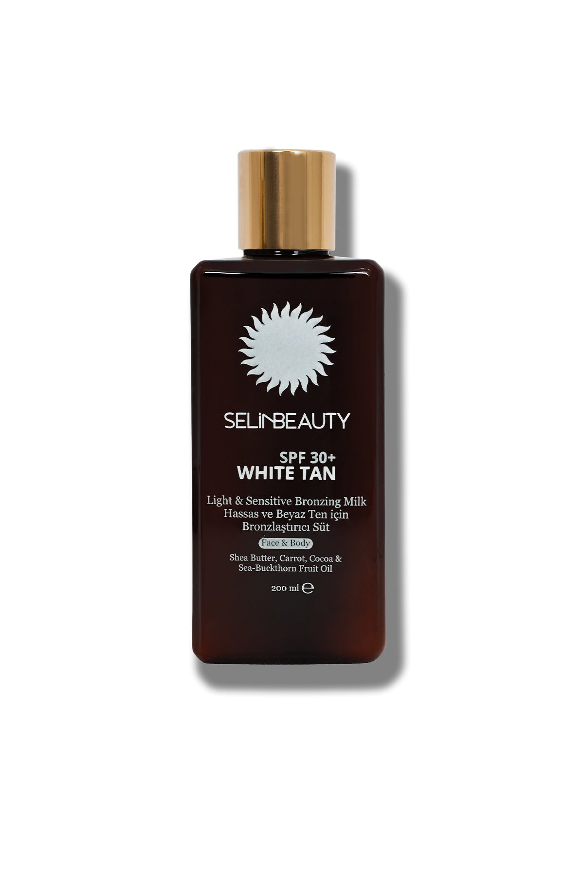 Hassas ve Beyaz Ten için Bronzlaştırıcı Süt SPF 30+ 200ml