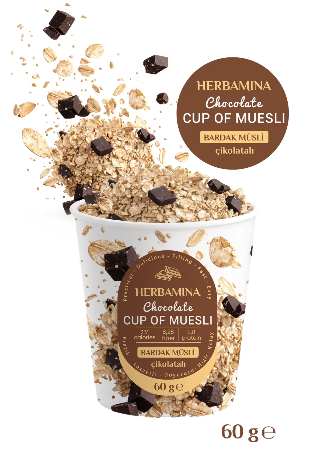 Herbamina Bardakta Müsli 60 g
