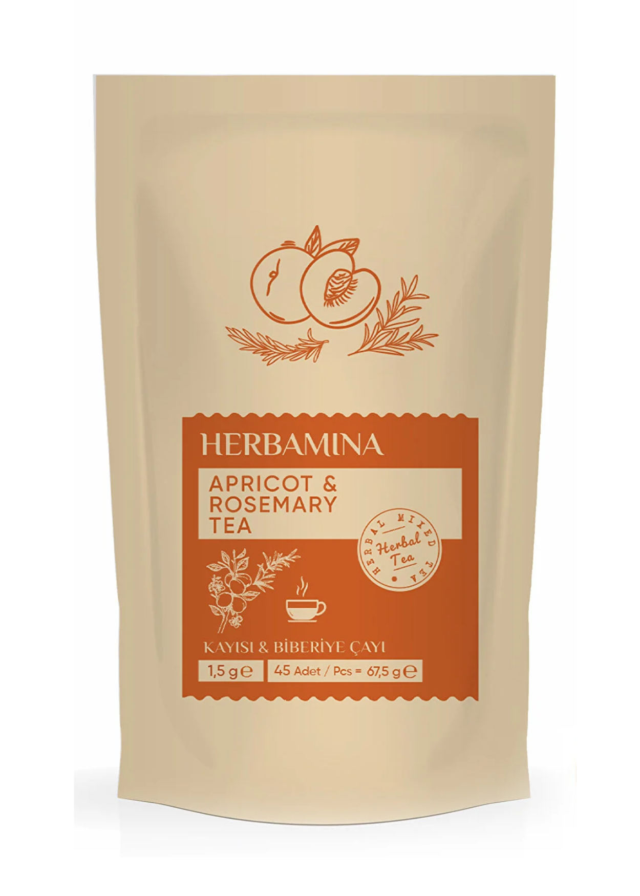 Herbamina Kayısı & Biberiye Çayı 1,5 x 45 g