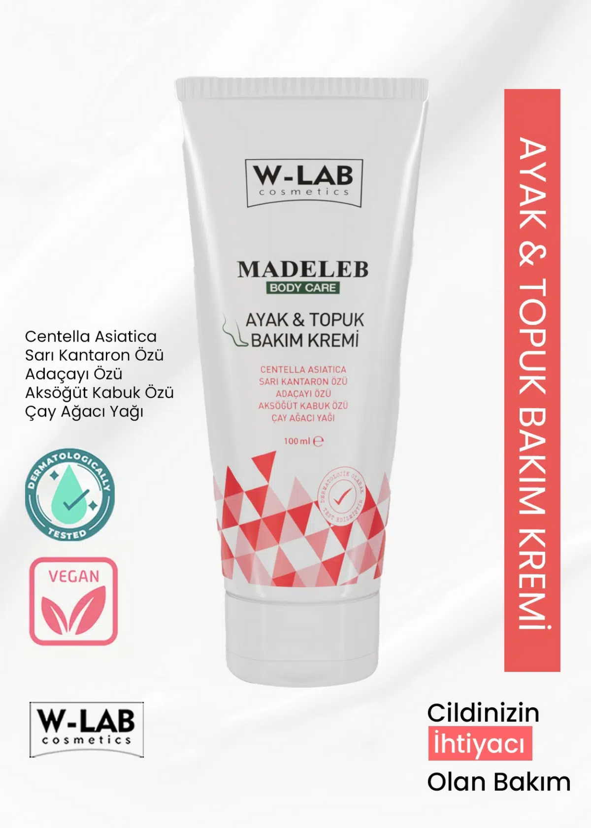 W-Lab Madeleb Fuß- und Fersenpflegecreme 100 ml