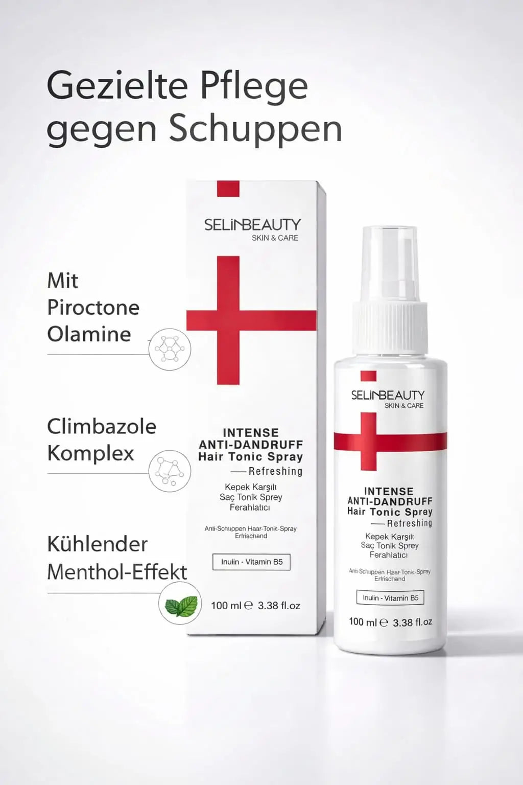 Anti-Schuppen Haar-Tonic-Spray Erfrischend - Kepek Karşıtı Saç Tonik Sprey Ferahlatıcı